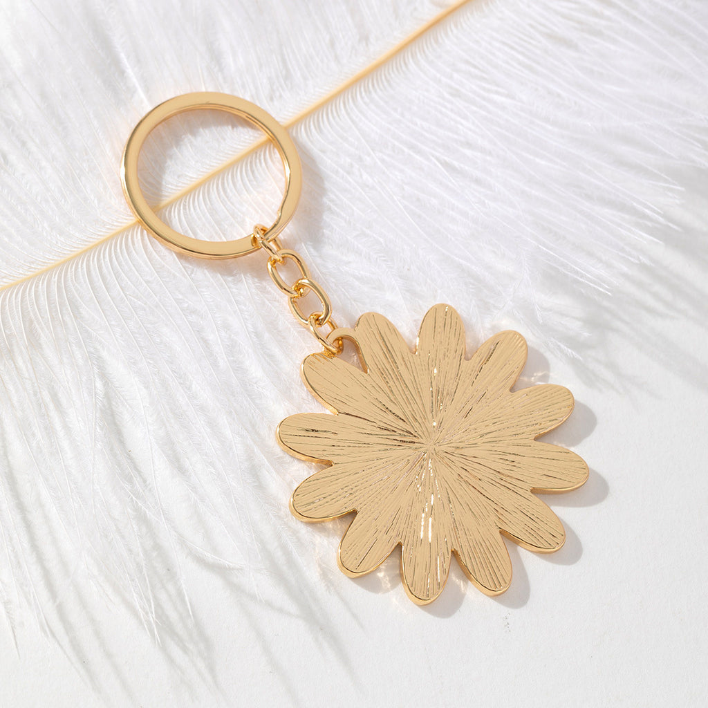 Colorful Daisy Flower Enamel Keychain - view 3