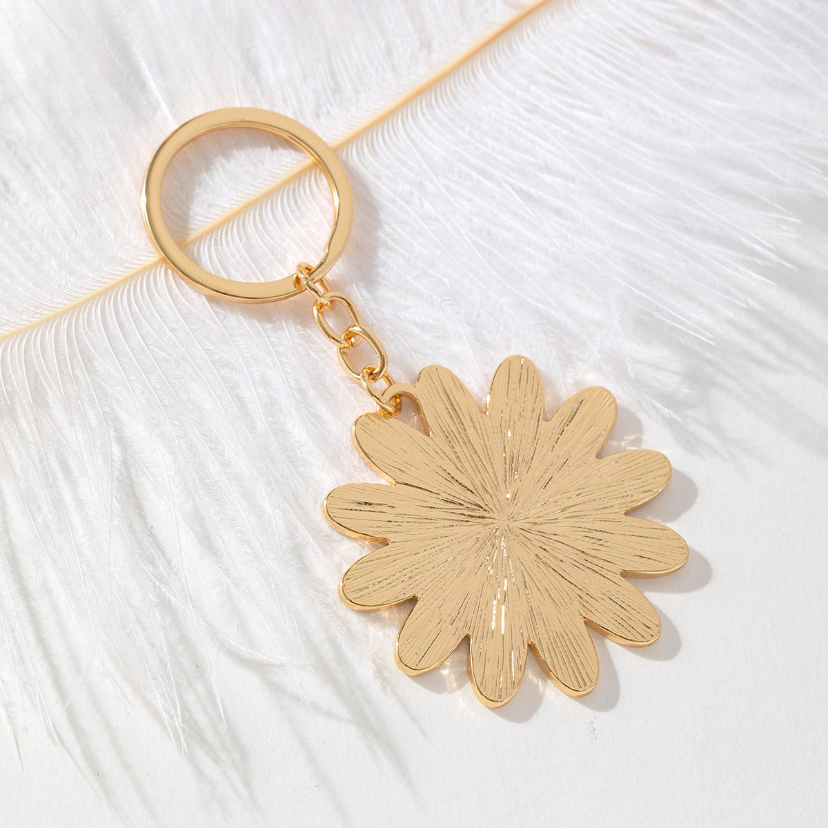Colorful Daisy Flower Enamel Keychain - view 3