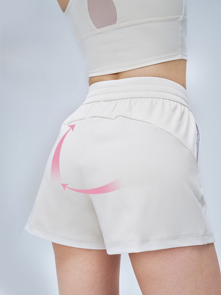 Drawstring Sweat Shorts With Side Pockets