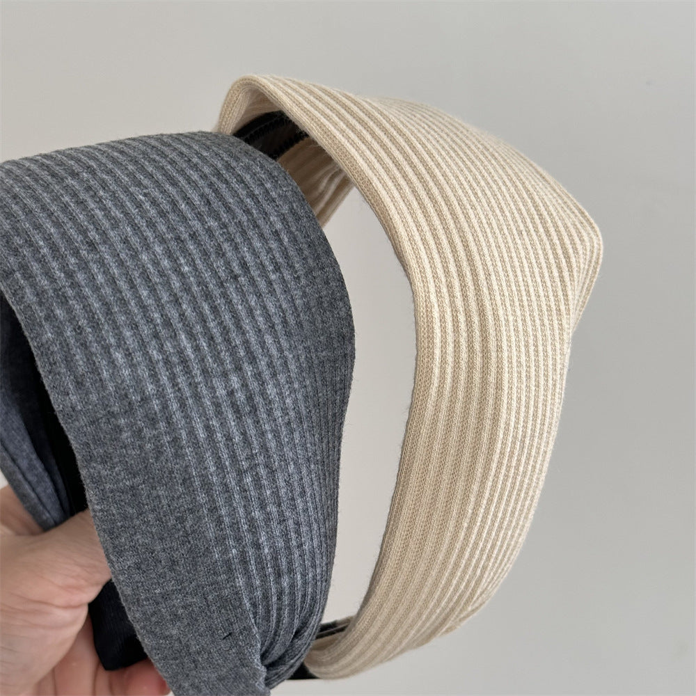 Extra Wide Ribbed Jersey Headband - view 2