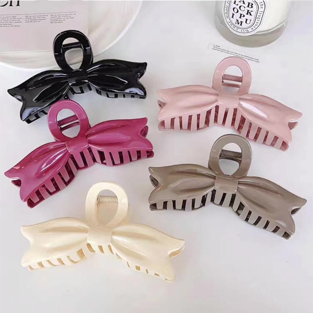 Oversized Bow Shaped Hair Claw Clip