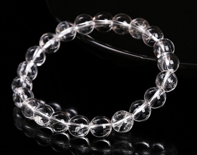 Clear Quartz Round Bead Bracelet - view 1