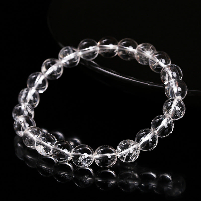 Clear Quartz Round Bead Bracelet - view 4