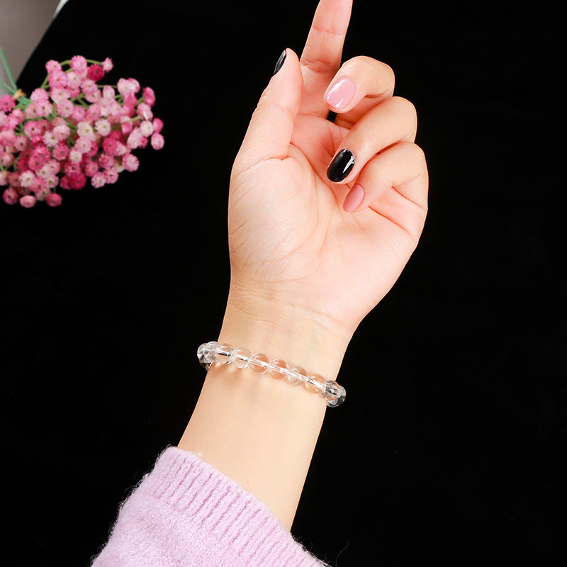 Clear Quartz Round Bead Bracelet - view 5