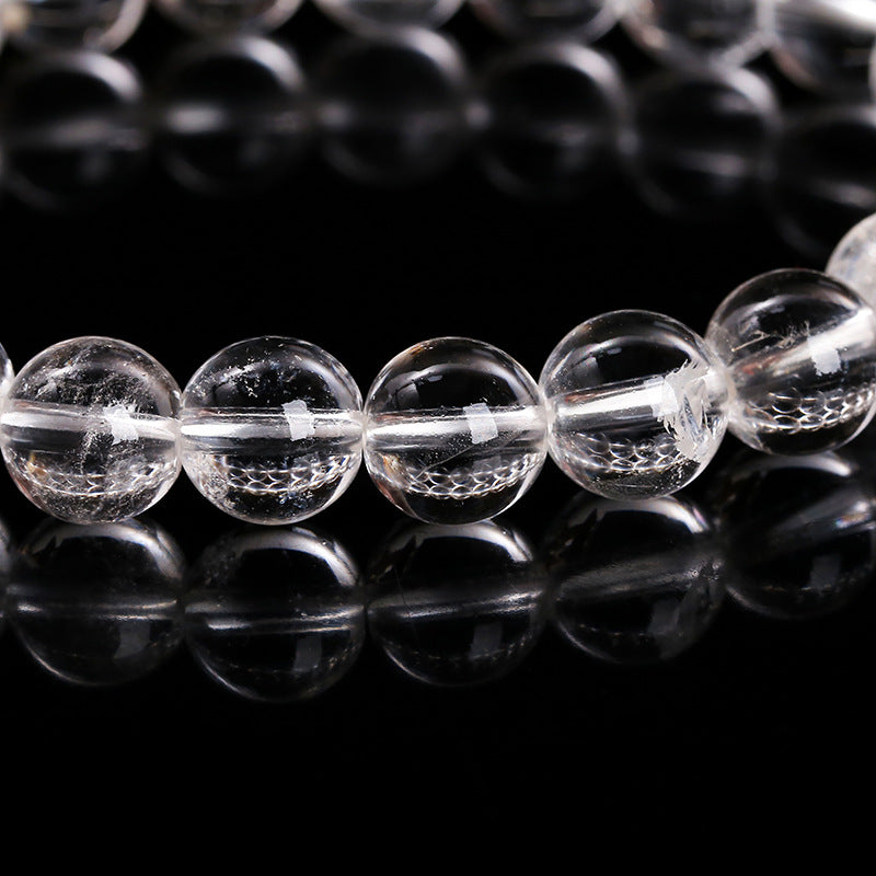 Clear Quartz Round Bead Bracelet - view 6