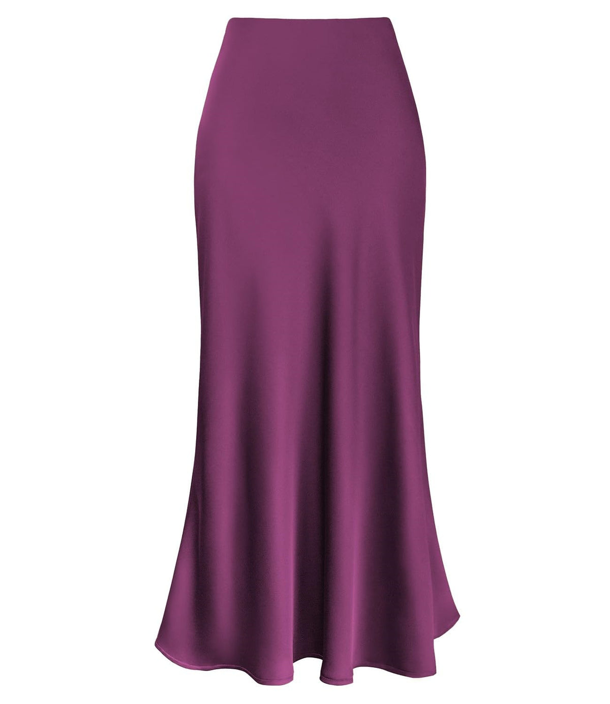 Bias Cut Satin Slip Maxi Skirt - DPurple