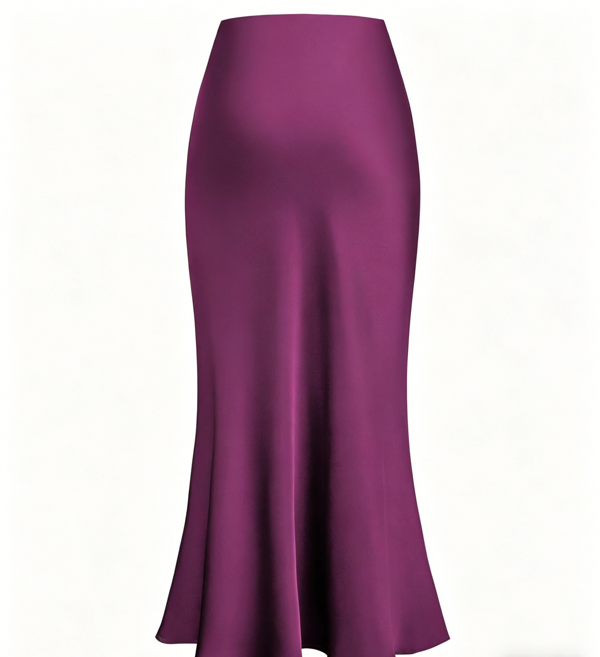 Bias Cut Satin Slip Maxi Skirt - DPurple - 1
