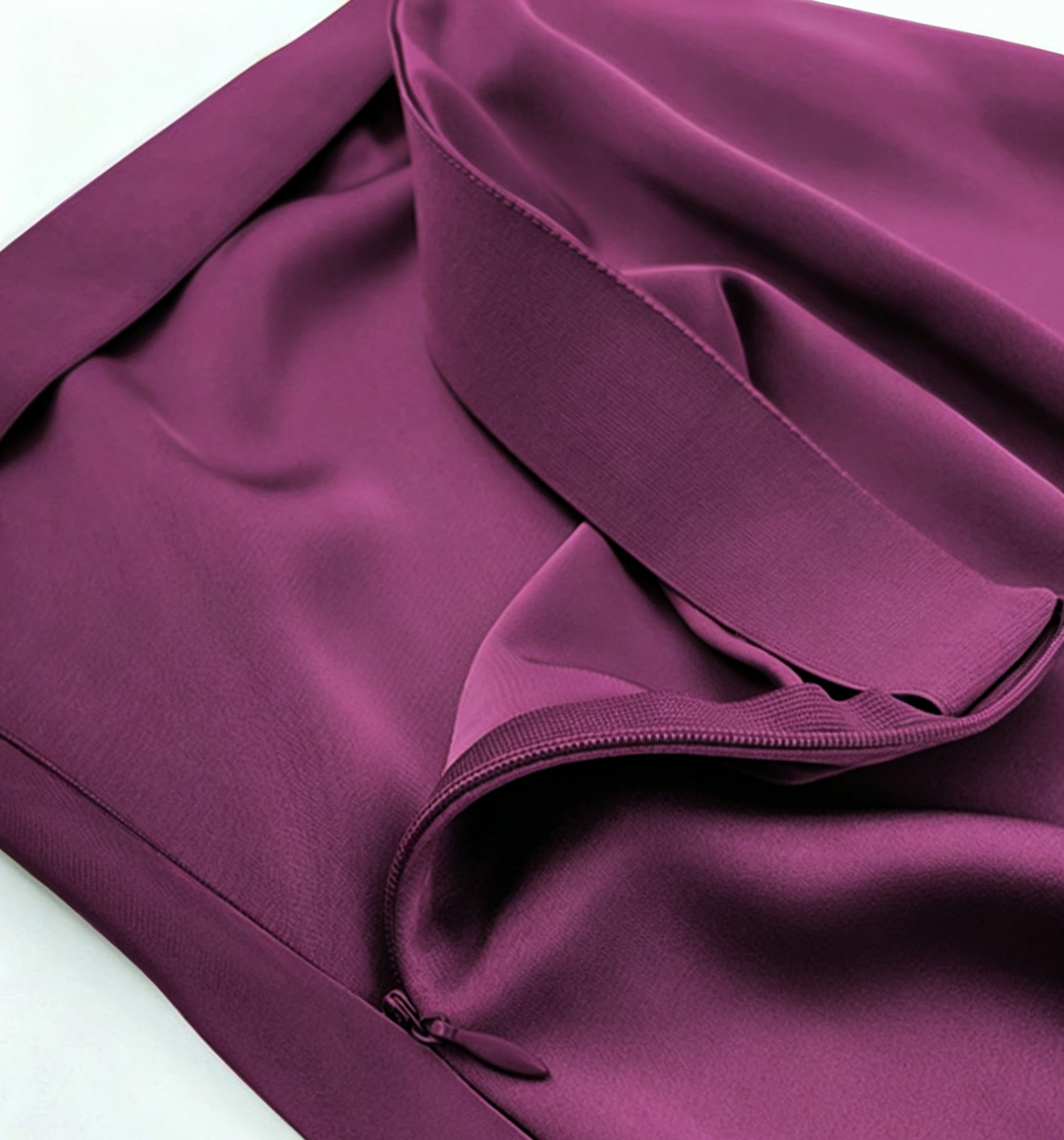 Bias Cut Satin Slip Maxi Skirt - DPurple - 2