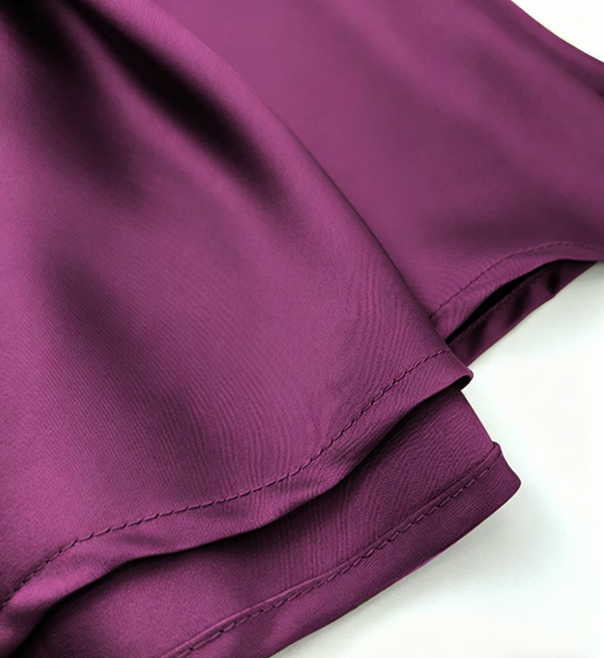 Bias Cut Satin Slip Maxi Skirt - DPurple - 3