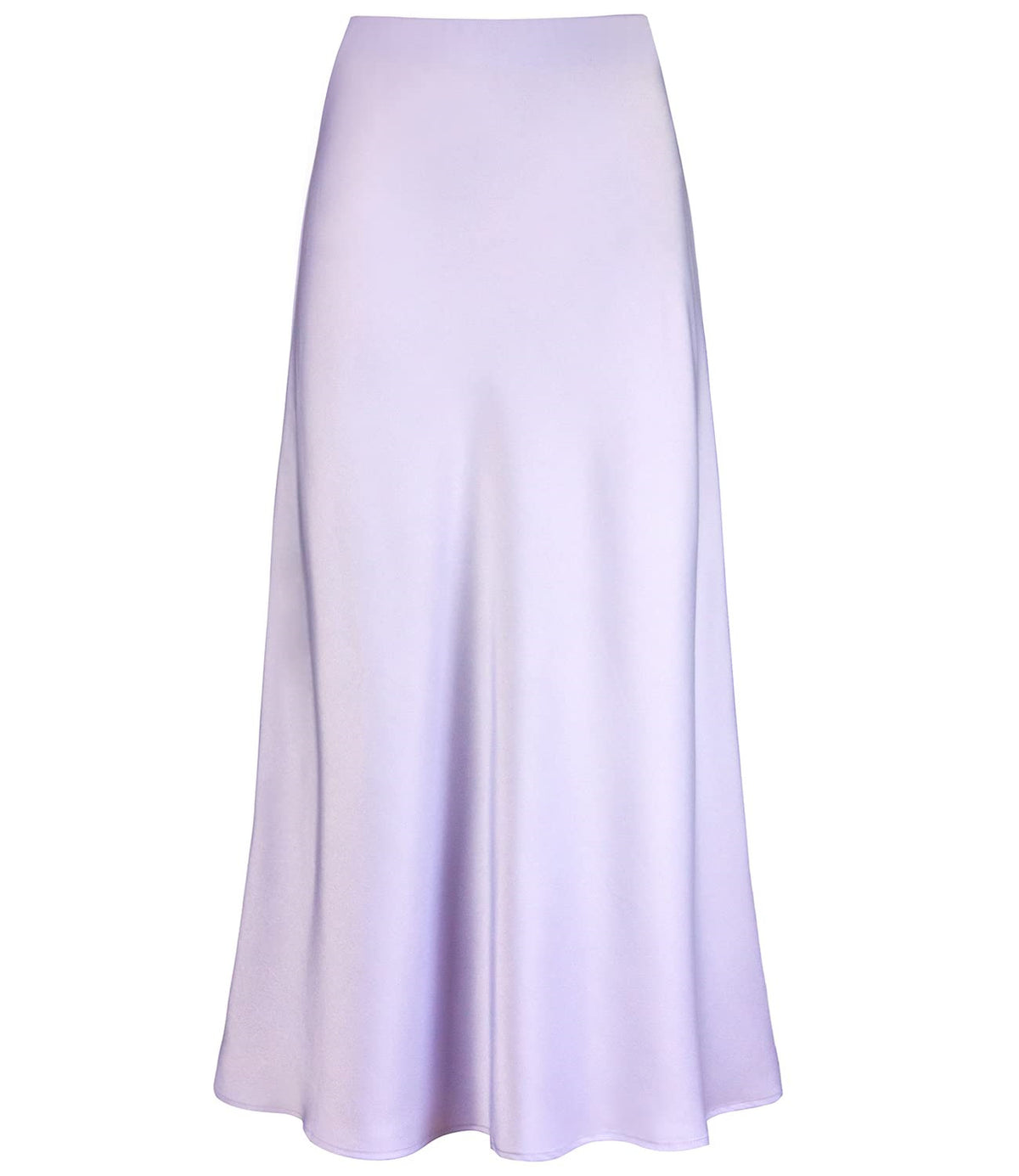 Bias Cut Satin Slip Maxi Skirt - Purple