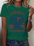 Eagle Flag 250 Anniversary Graphic T-Shirt - Green