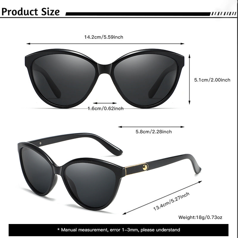 Upswept Cat Eye Sunglasses With Tinted Lens