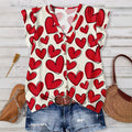 Ruffle Cap Sleeve Button Front Blouse - Love1