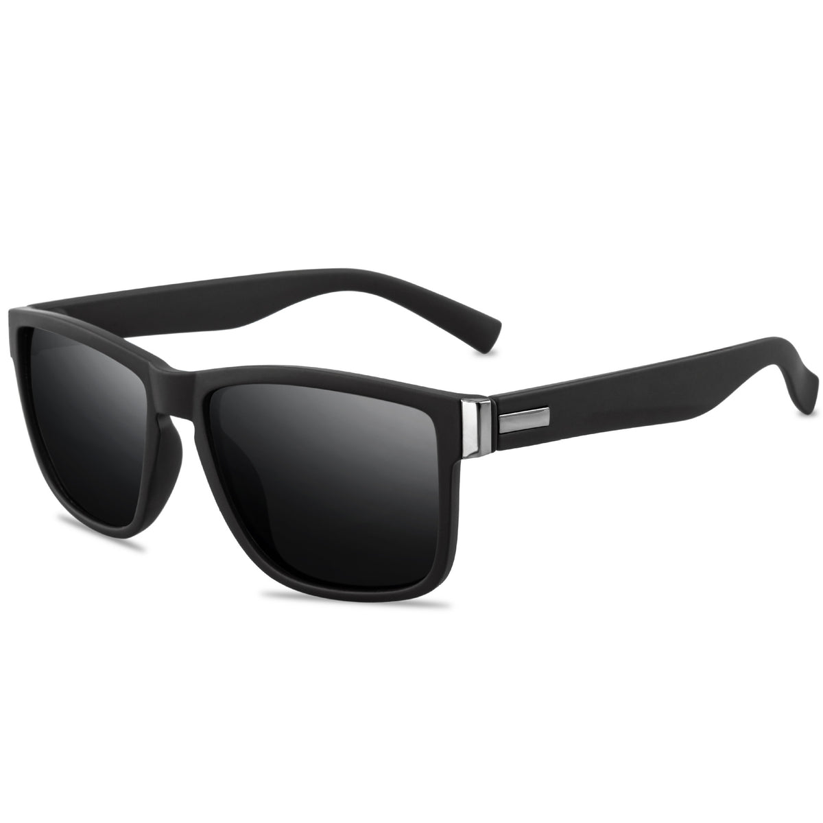 Polarized Square Sport Driving Sunglasses - Black