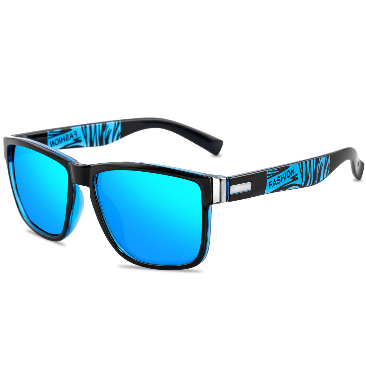 Polarized Square Sport Driving Sunglasses - Blue
