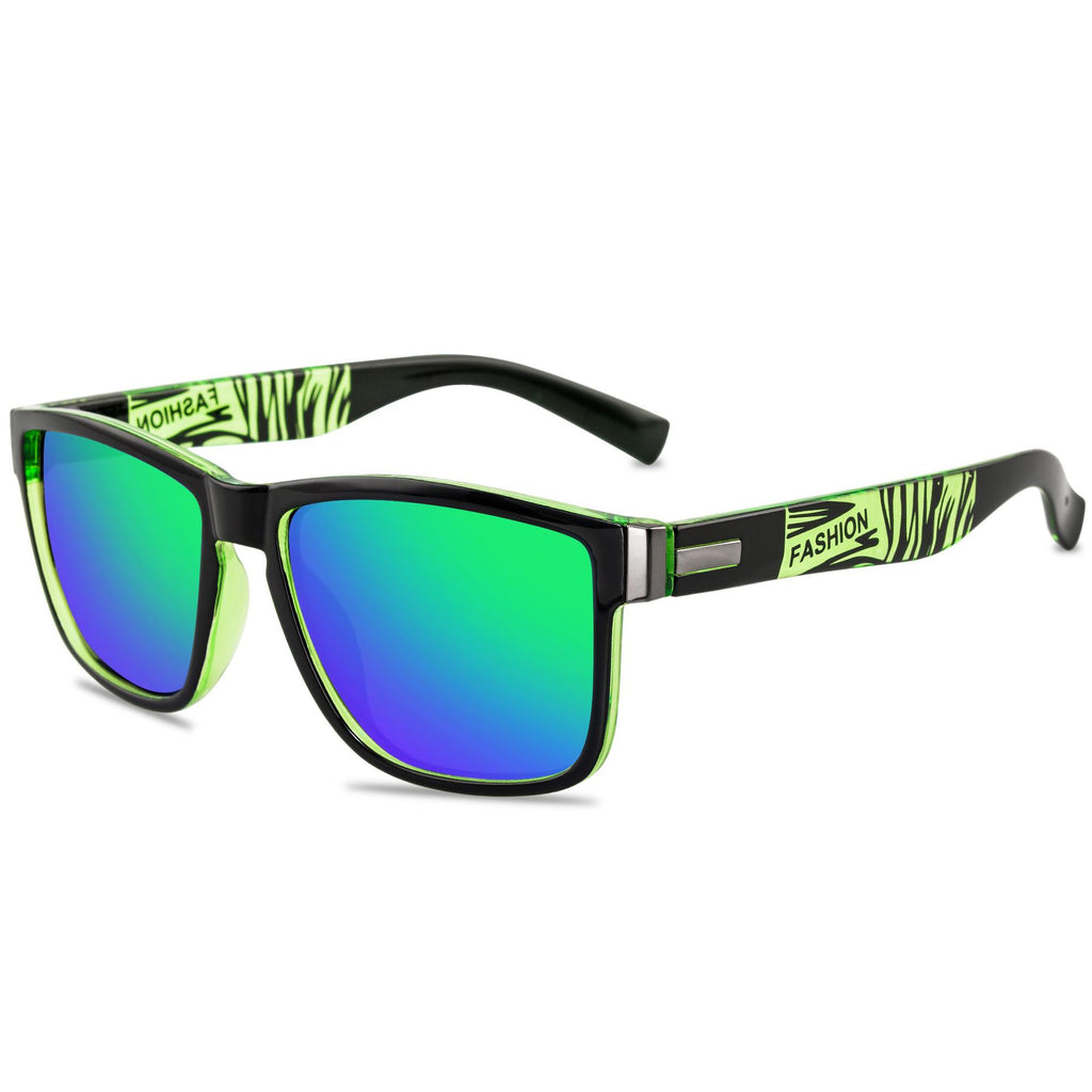 Polarized Square Sport Driving Sunglasses - Green