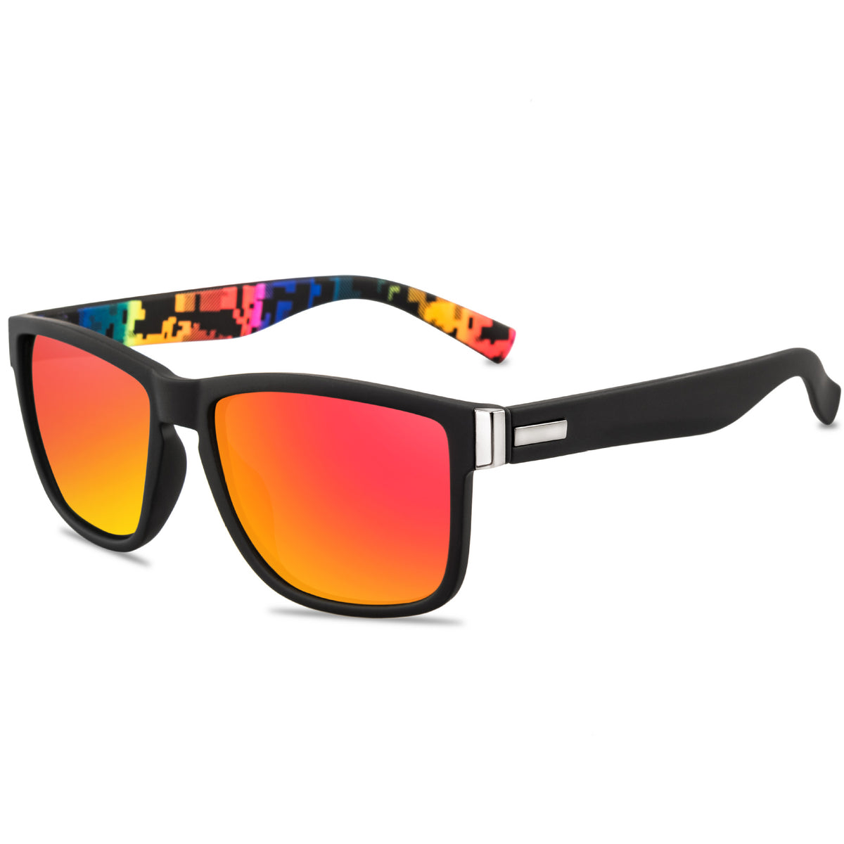 Polarized Square Sport Driving Sunglasses - Red