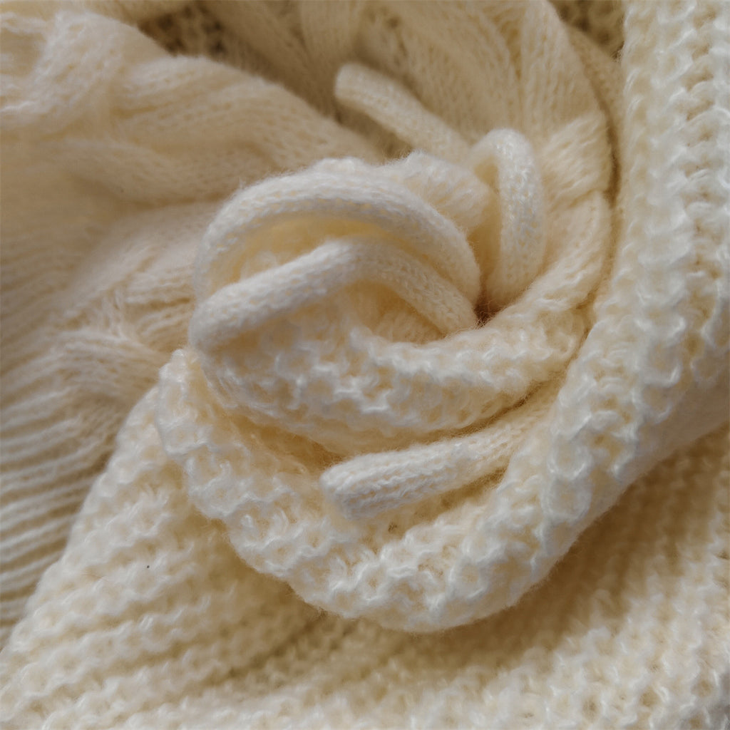 Cable Knit Toggle Button Cardigan - Beige - 5
