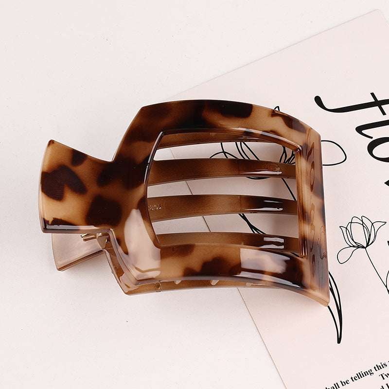 Rectangular Slatted Claw Hair Clip - Color_08