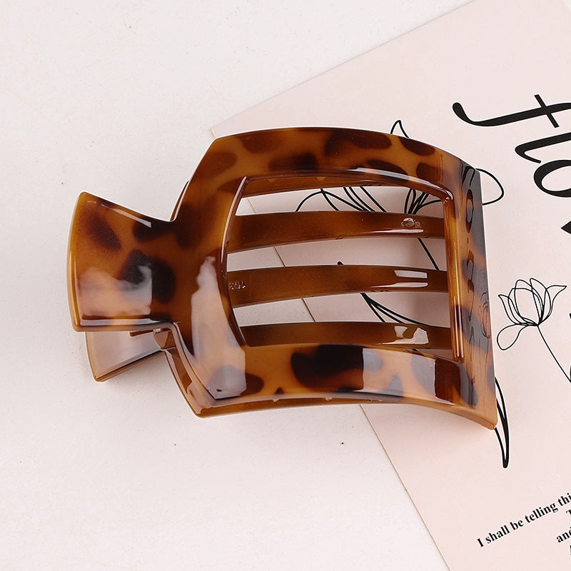 Rectangular Slatted Claw Hair Clip - Color_09