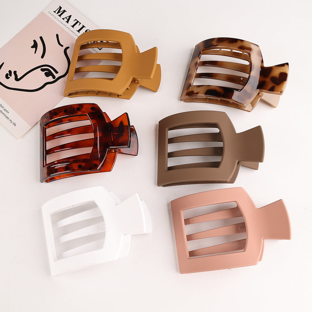Rectangular Slatted Claw Hair Clip