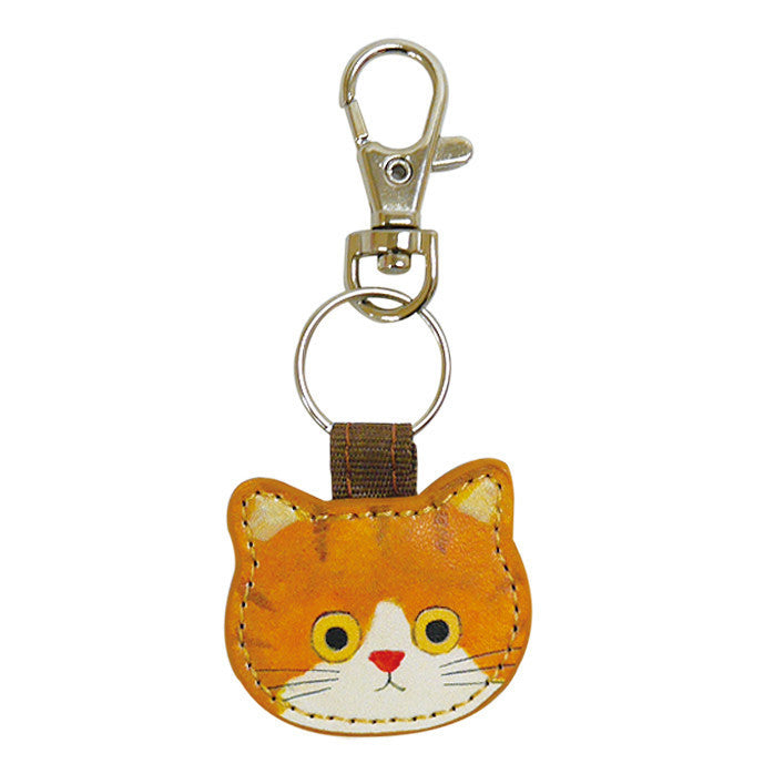 Stitched Cat Face Keychain Bag Charm - NO-2