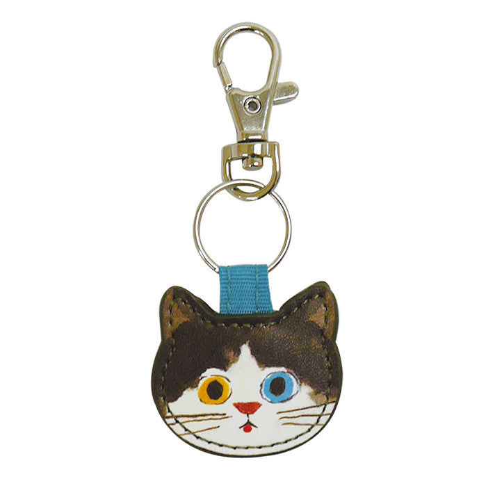 Stitched Cat Face Keychain Bag Charm - NO-5