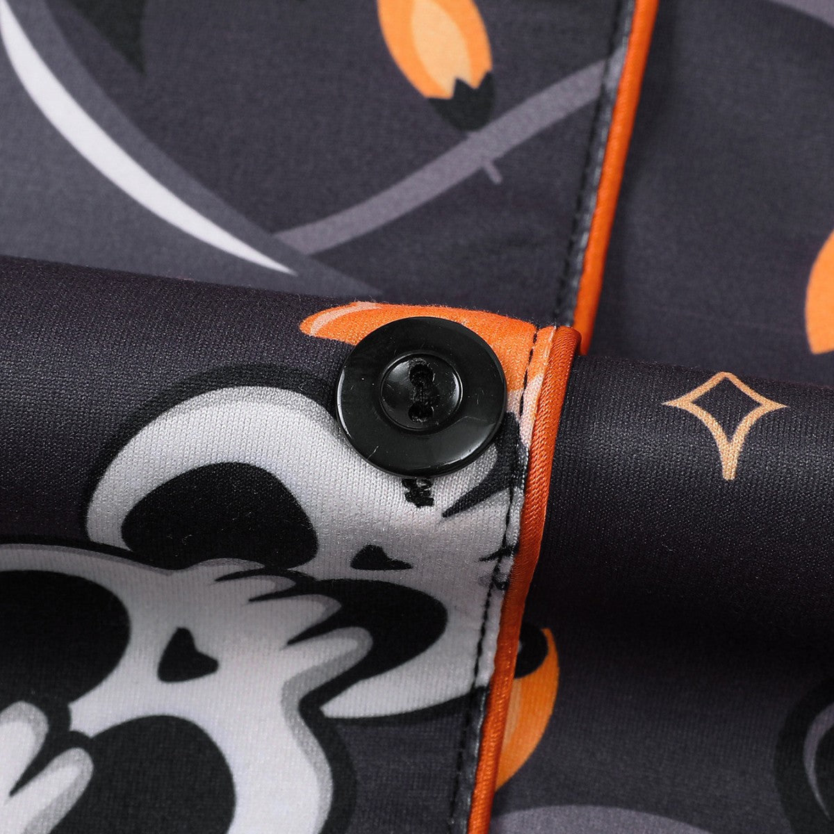 Ghost And Pumpkin Halloween Pajama Lounge Set - Black - 3