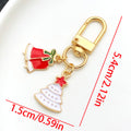 Christmas Enamel Charm Clip On Keyring - C1