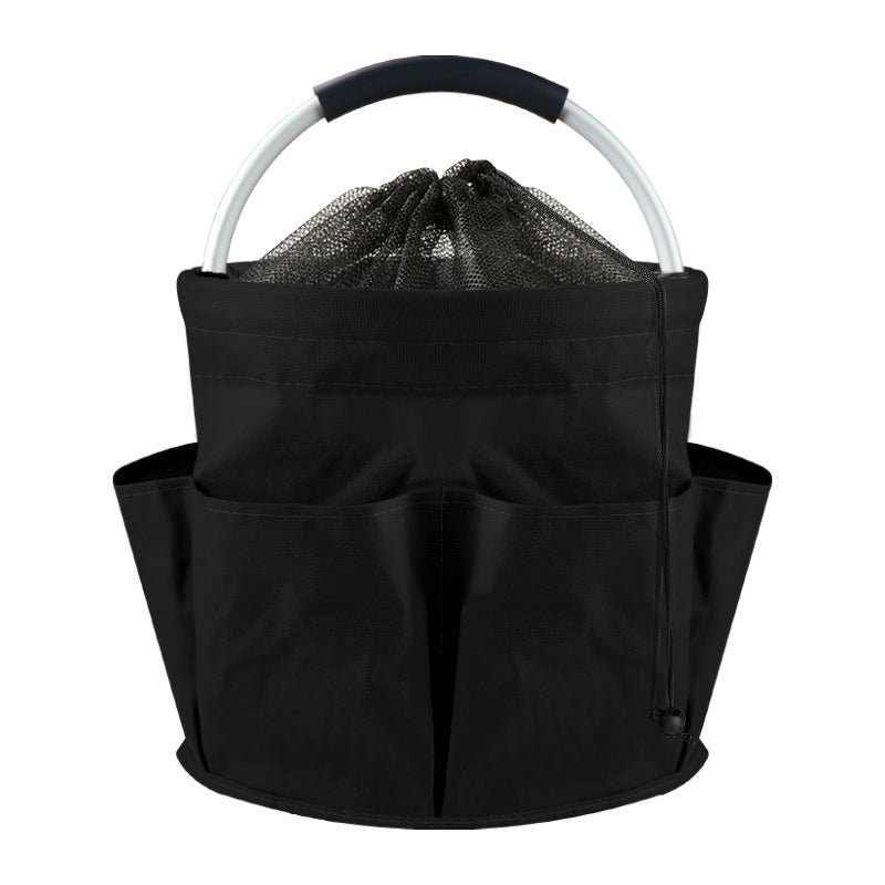 Collapsible Bucket Tote Bag With Side Pockets - B01