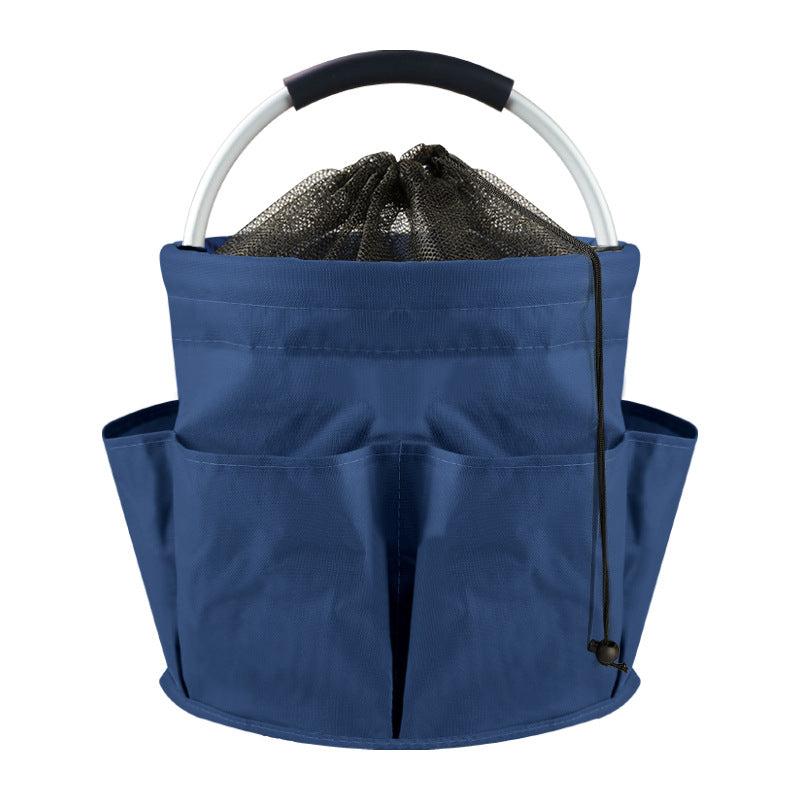 Collapsible Bucket Tote Bag With Side Pockets - B03