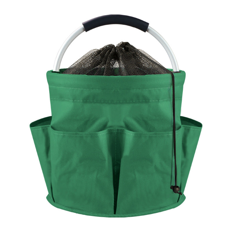 Collapsible Bucket Tote Bag With Side Pockets - B05