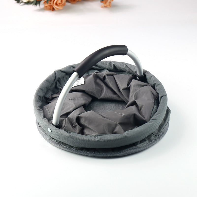 Collapsible Bucket Tote Bag With Side Pockets - view 3