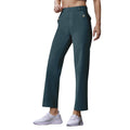 Wide Straight Leg Cotton Jeans Cuffed Hem - Blue