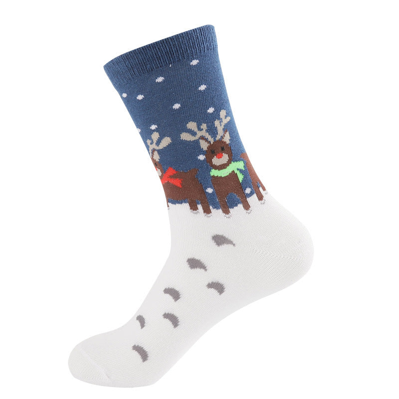 Festive Jacquard Cotton Crew Socks - Color_14
