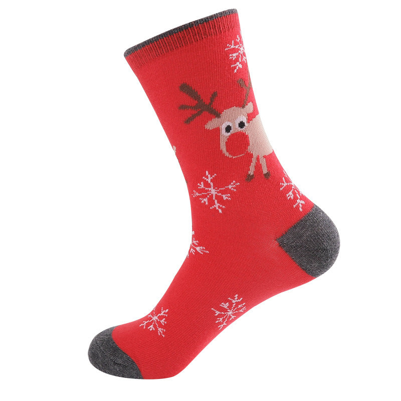 Festive Jacquard Cotton Crew Socks - Color_15