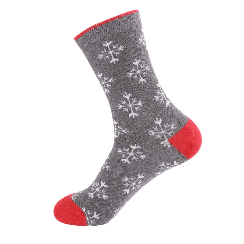 Festive Jacquard Cotton Crew Socks - Color_2