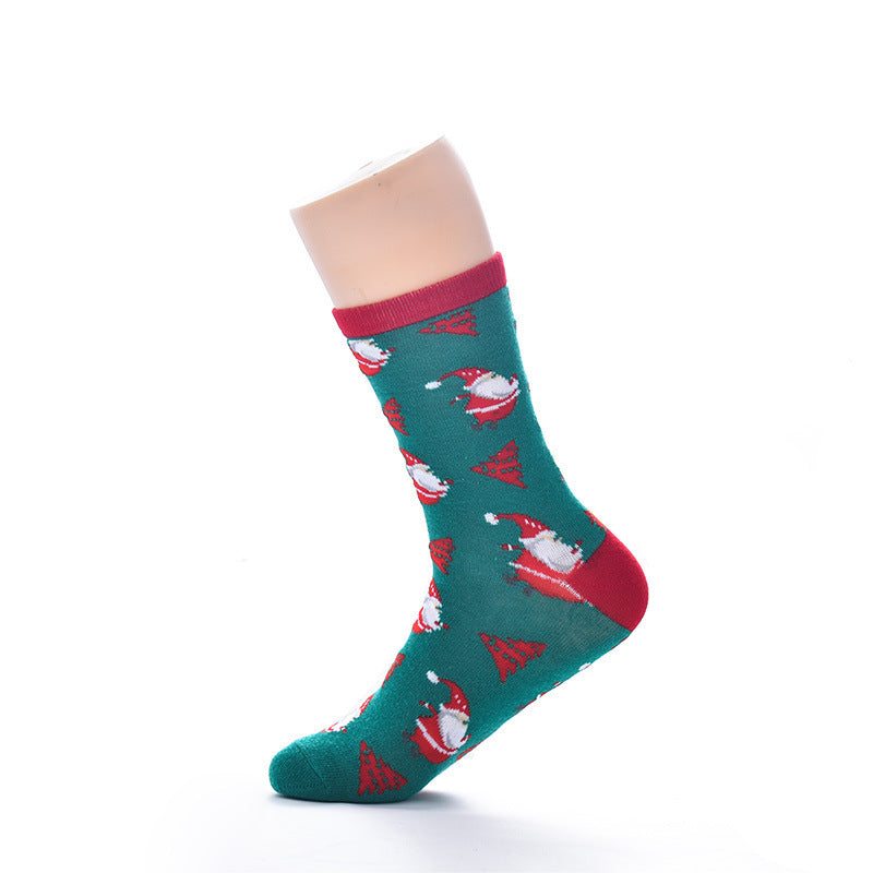 Festive Jacquard Cotton Crew Socks - Color_25