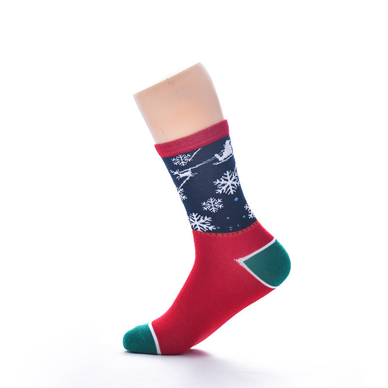 Festive Jacquard Cotton Crew Socks - Color_27
