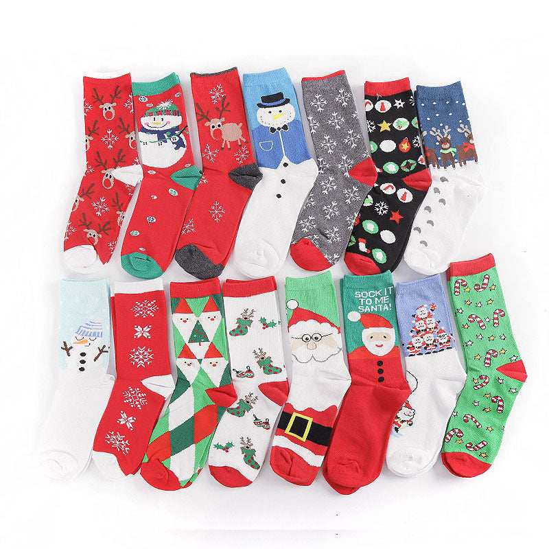 Festive Jacquard Cotton Crew Socks - Color_3 - 2