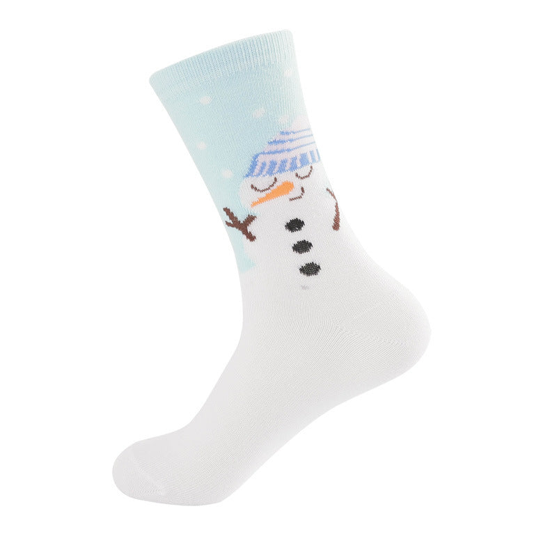 Festive Jacquard Cotton Crew Socks - Color_4
