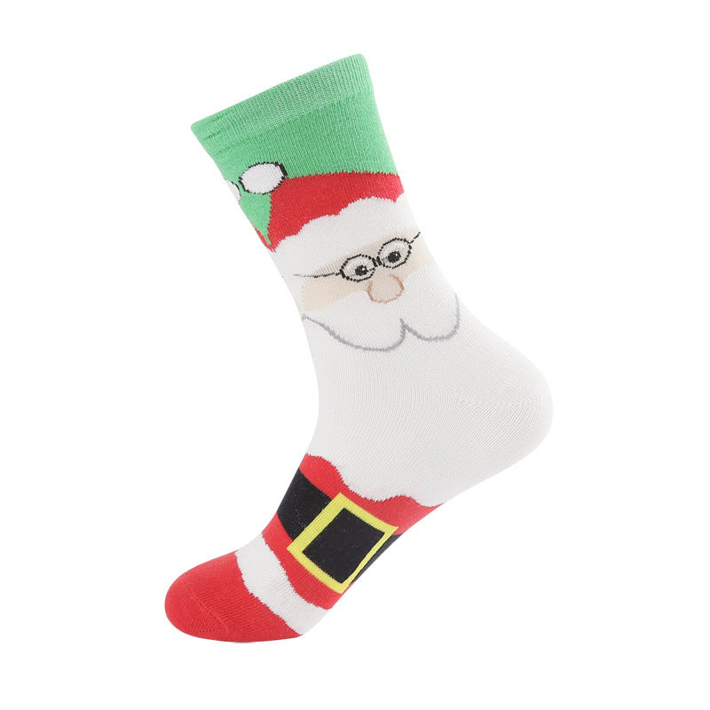 Festive Jacquard Cotton Crew Socks - Color_6