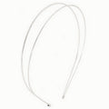 Minimal Double Wire Metal Headband - Silver