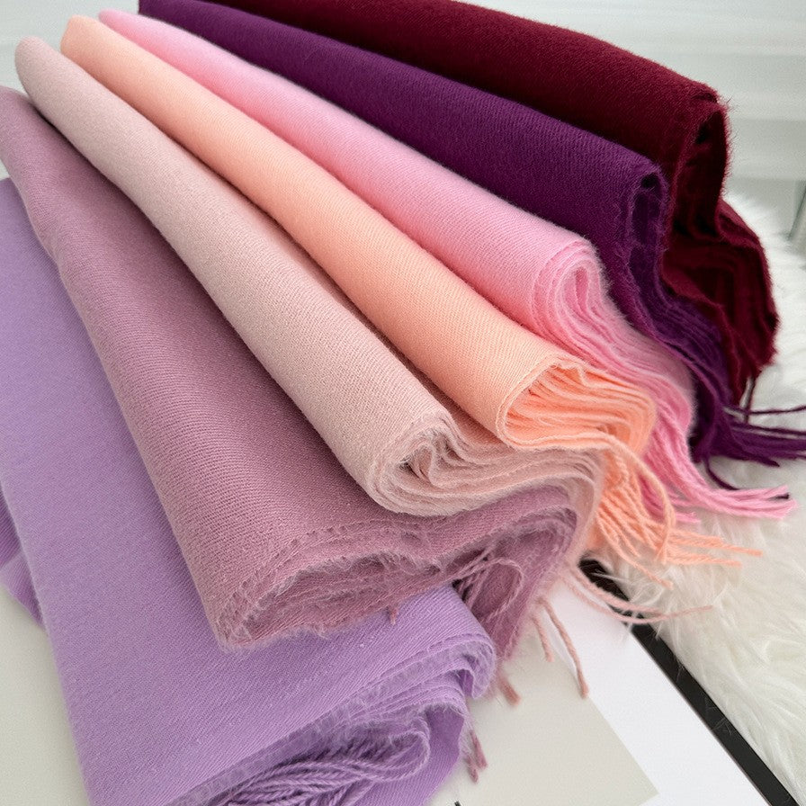 Oversized Brushed Tassel Blanket Scarf Wrap - view 1