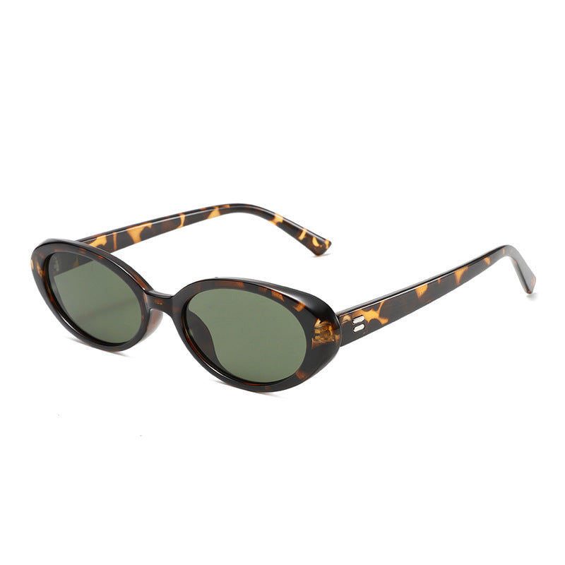 Chunky Oval Cat Eye Retro Sunglasses - Decor