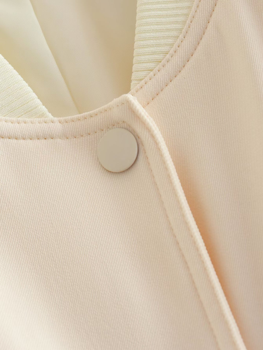 Cropped Bomber Jacket With Twin Flap Pockets - view 3