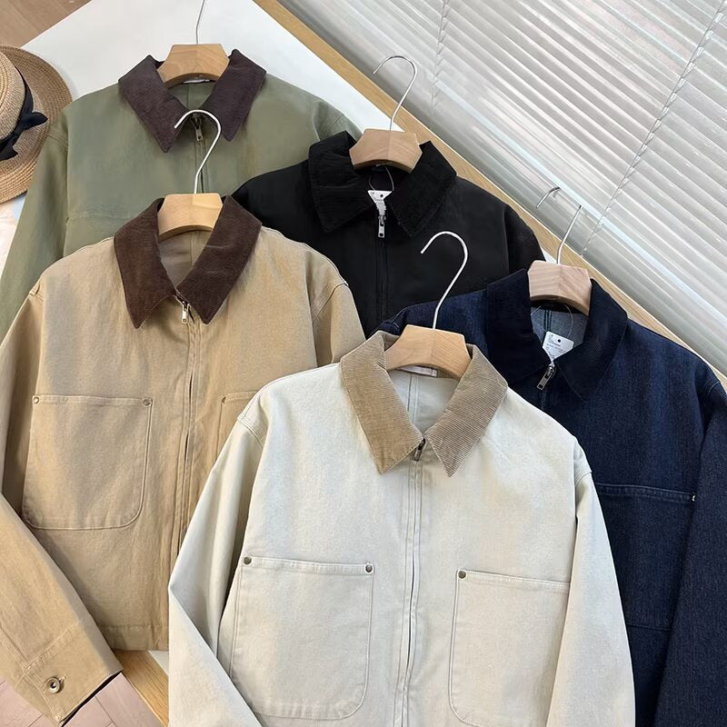 Cropped Corduroy Collar Barn Jacket - view 2