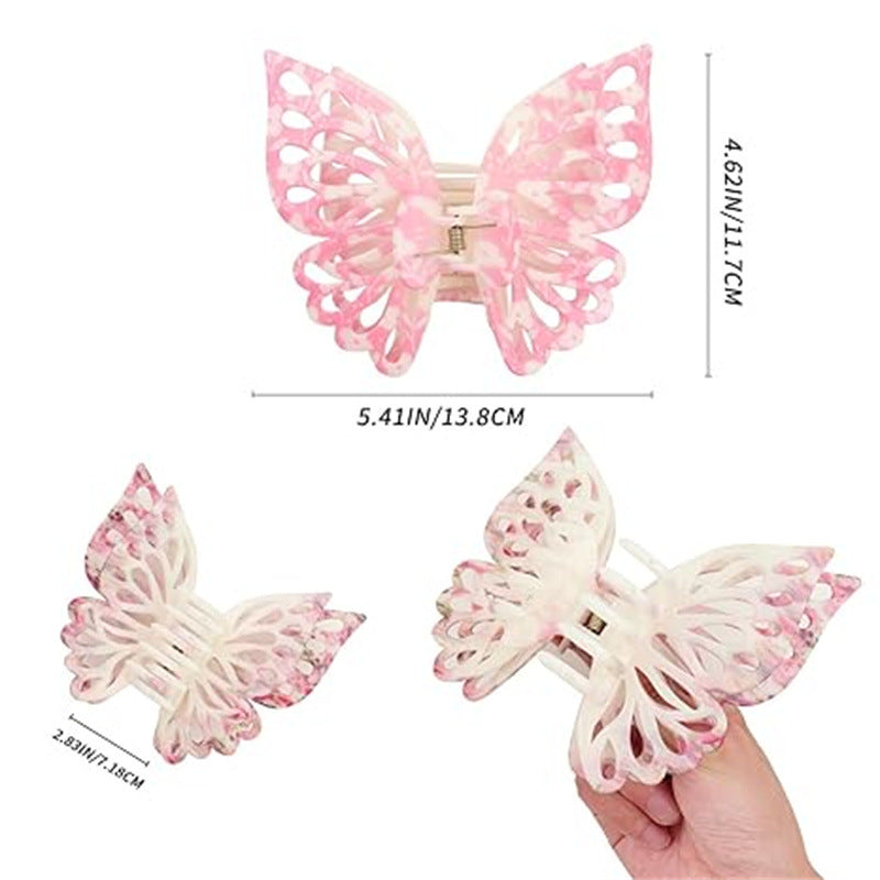 Marbled Butterfly Wing Hair Claw Clip - view 2