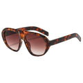 Thick Frame Retro Pilot Sunglasses - Decor_C