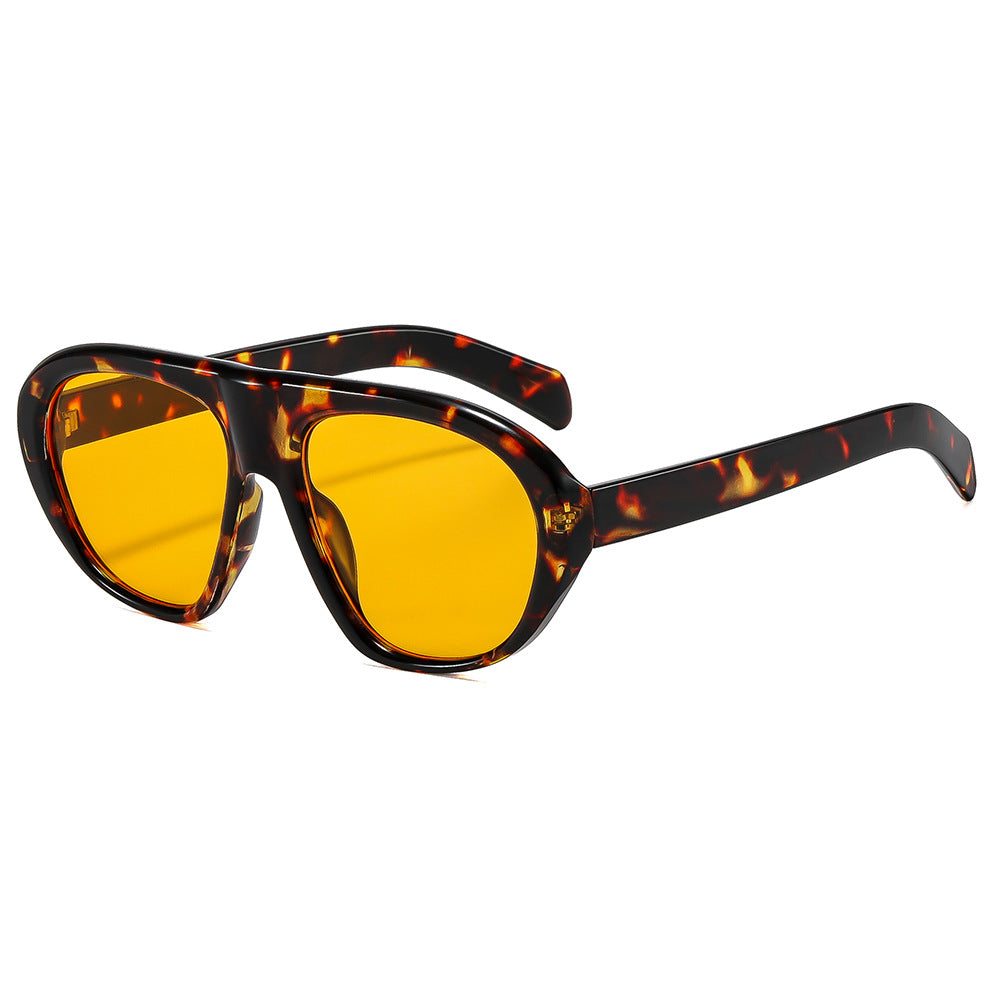Thick Frame Retro Pilot Sunglasses - Decor_O